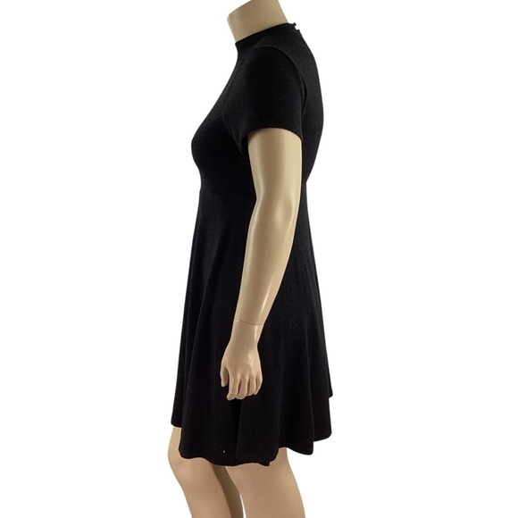 Torrid Mini Hacci Mock Neck Skater Dress Black Size 12 - Picture 4 of 7
